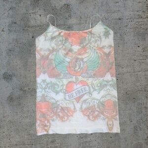 Y2K Ed Hardy Style Tank Top